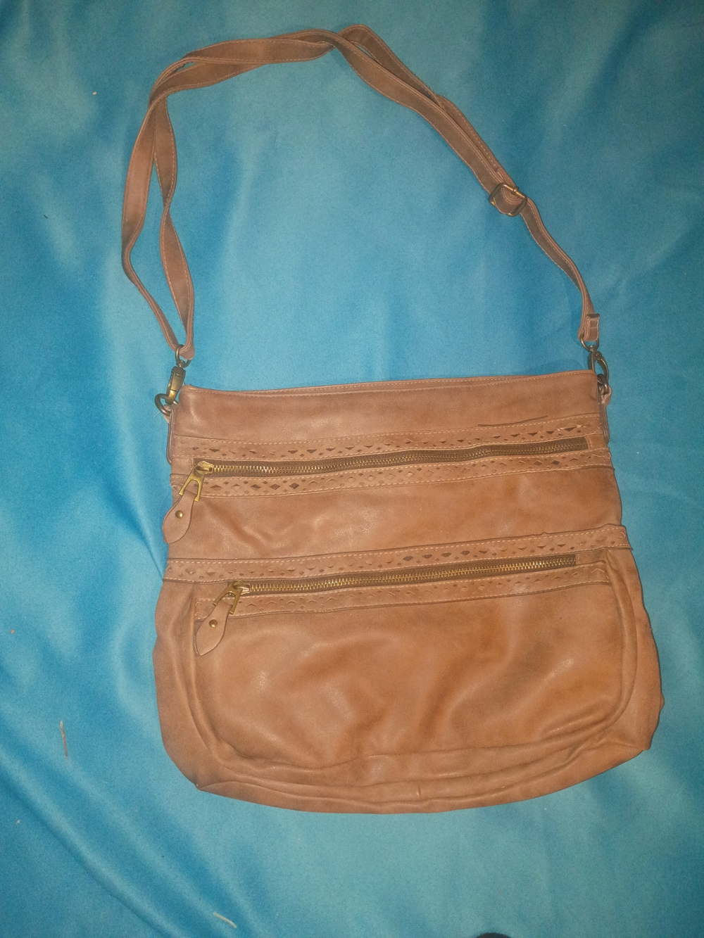 Maurices Brown Leather Crossbody Bag